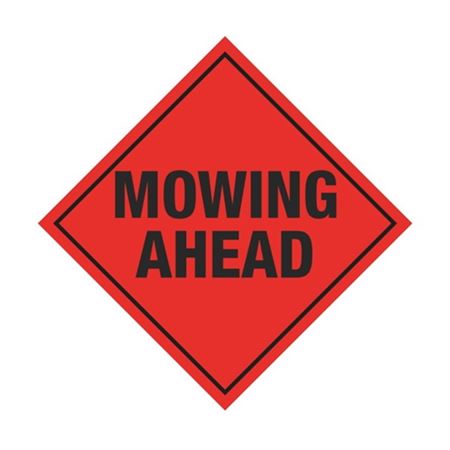 Mowing Ahead Roll-Up Sign